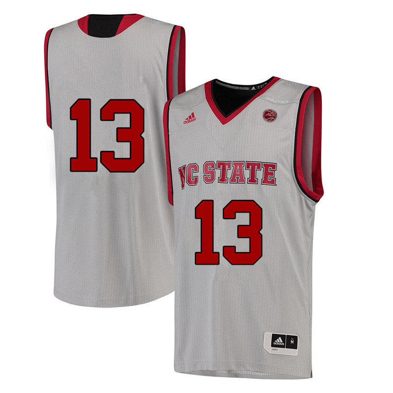 Men #13 C.J. Bryce NC State Wolfpack College Basketball Jerseys-White